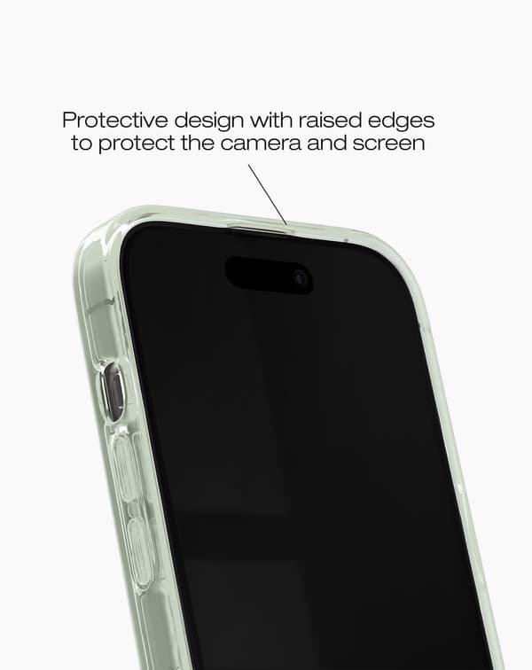 Clear Case iPhone 13 / 14 / 15 / 16e / 17e Sage Green