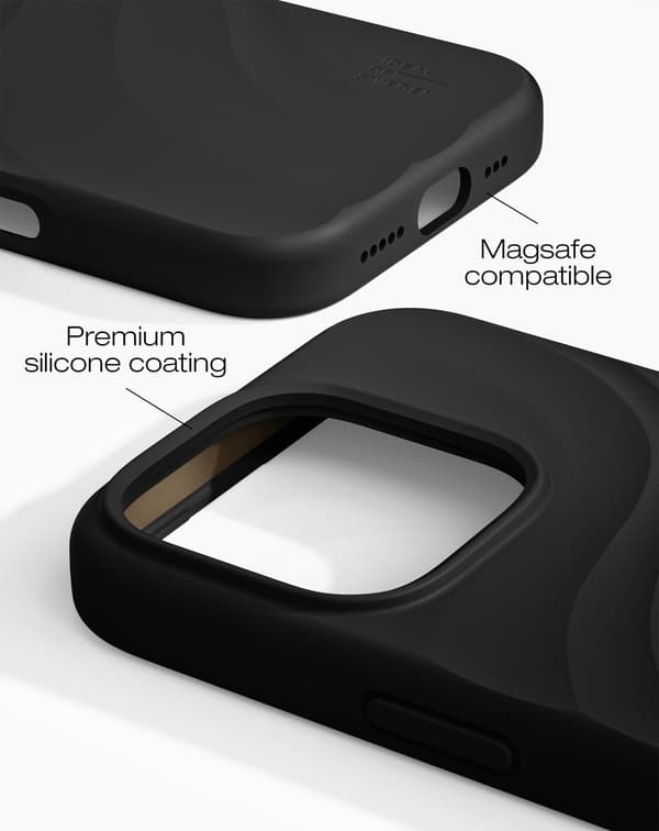 Soft Swirl Silicone Case MagSafe iPhone 16 Pro Velvet Black
