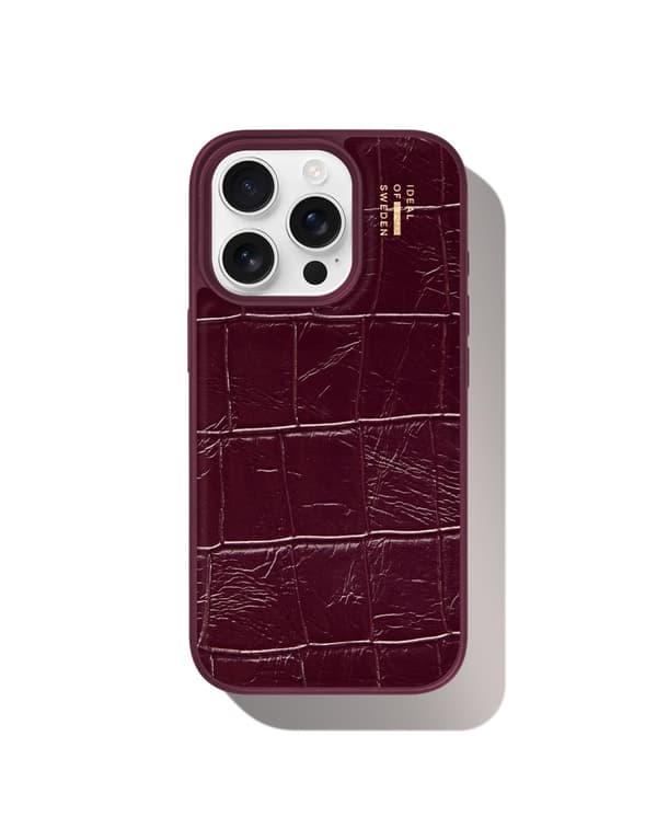 Vegan Leather Case MagSafe iPhone 16 Pro Max Fine Wine Croco