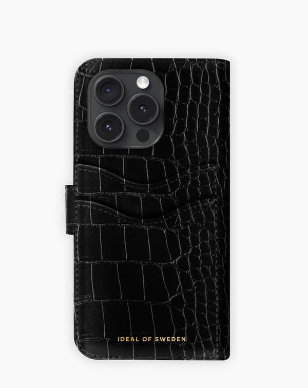 Magnet Wallet+ iPhone 16 Pro Max Black Croco