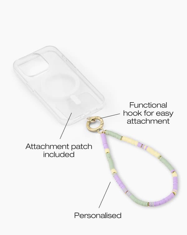 Phone Wristlet Strap Rustic Pastel
