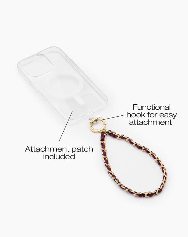 Phone Wristlet Strap Cherry Gold