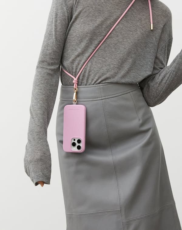 Cord Phone Strap Multi Pink