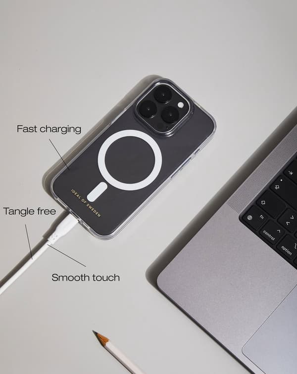 Silicone cable 120cm USB C - Lightning White