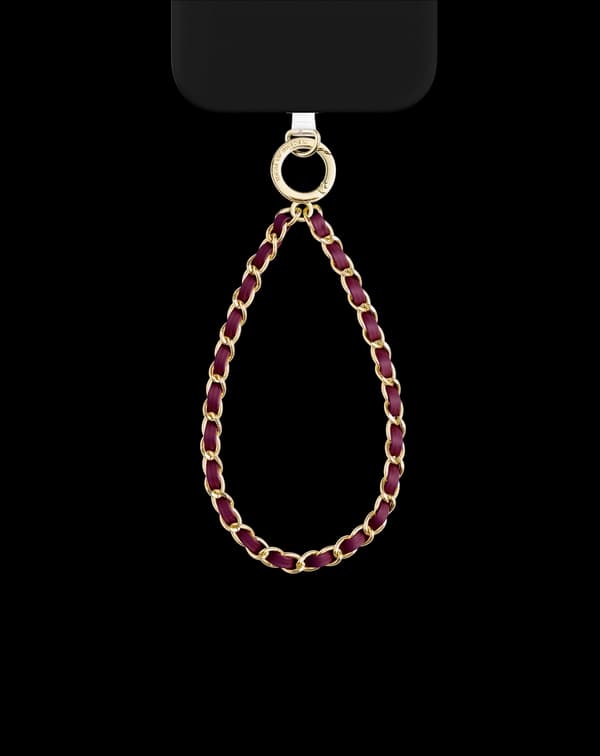 Phone Wristlet Strap Cherry Gold