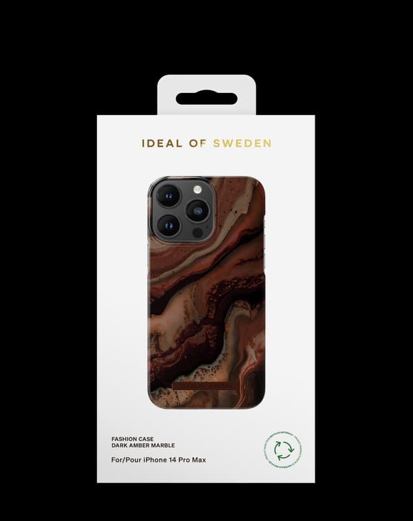 Printed Case iPhone 14 Pro Max Dark Amber Marble