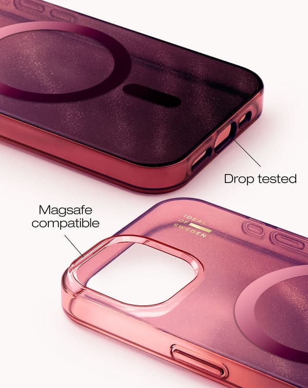 Clear Case MagSafe iPhone 13 / 14 / 15 / 16e / 17e Cherry Lacquer