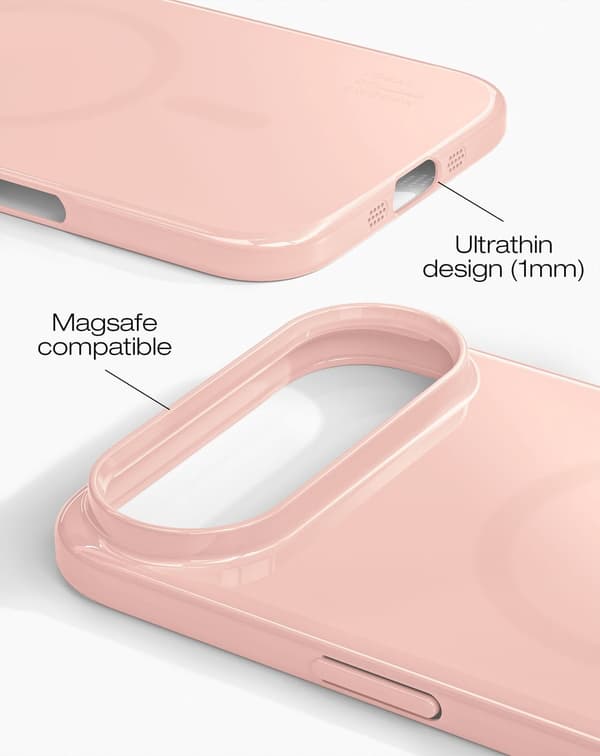 Slim Case MagSafe iPhone Air Glossy Blush Pink