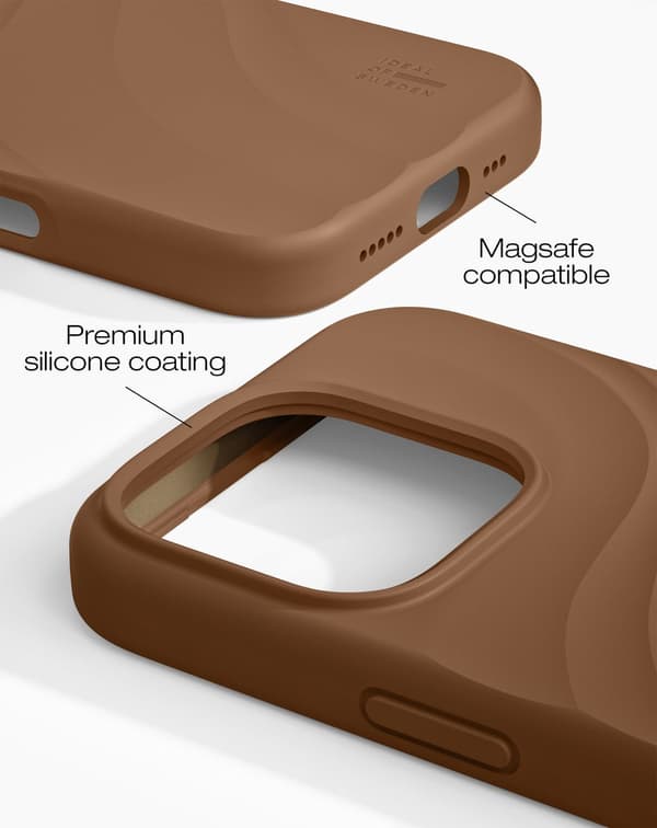 Soft Swirl Silicone Case MagSafe iPhone 16 Pro Max Salted Caramel