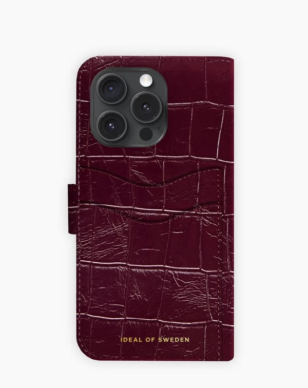 Magnet Wallet+ MagSafe iPhone 16 Pro Max Fine Wine Croco