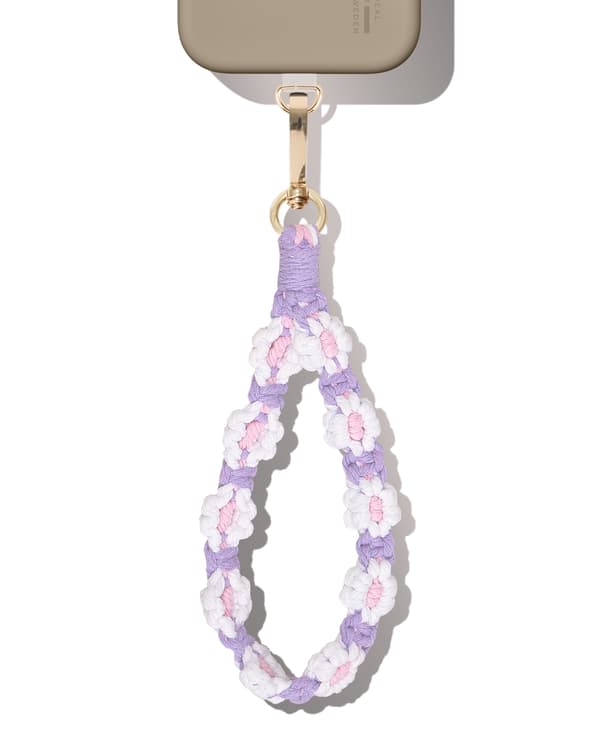 Phone Wristlet Strap Crochet Flower