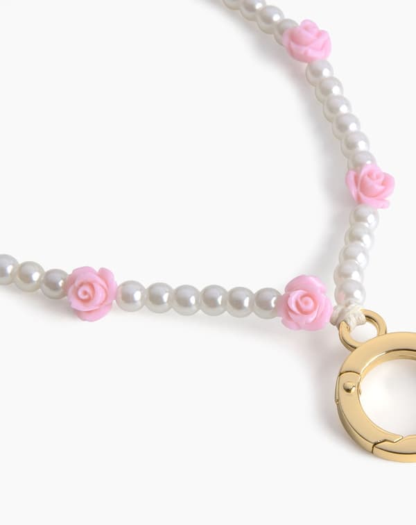 Phone Wristlet Strap Rose Pearl