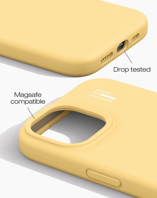 Silicone Case MagSafe iPhone 13 / 14 / 15 / 16e / 17e Soft Lemon