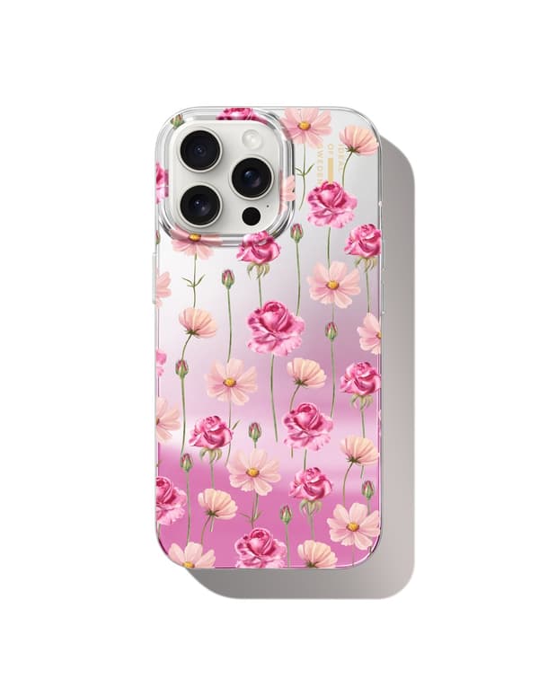 Mirror Case iPhone 15 Pro Max Rose Blush Floral