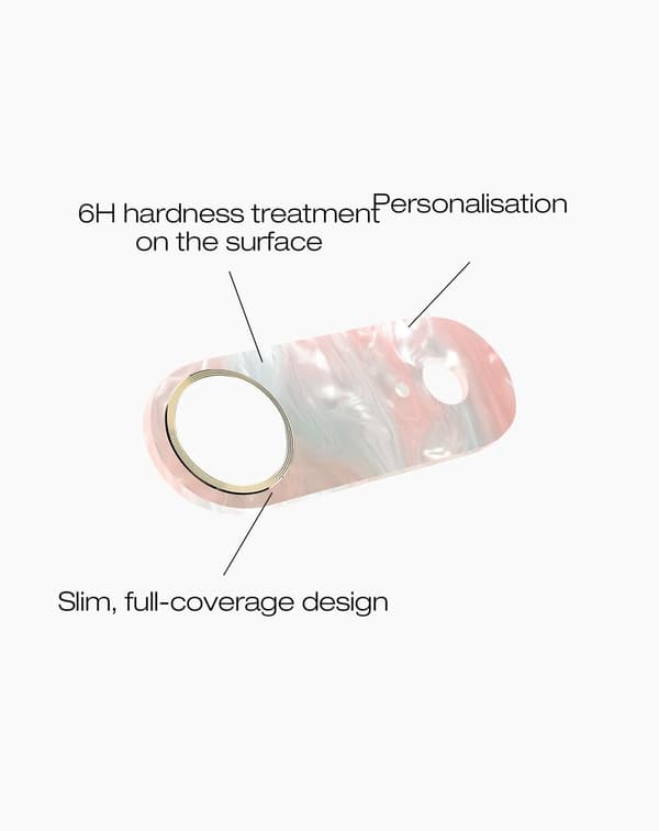 Camera Lens Protector 3D iPhone Air Marble Light Pink