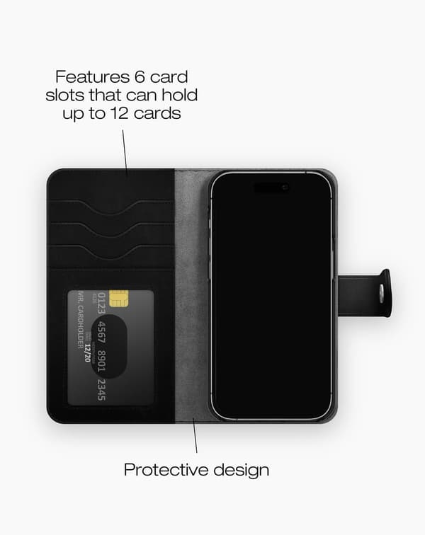 Magnet Wallet+ iPhone 15 Pro Max Black