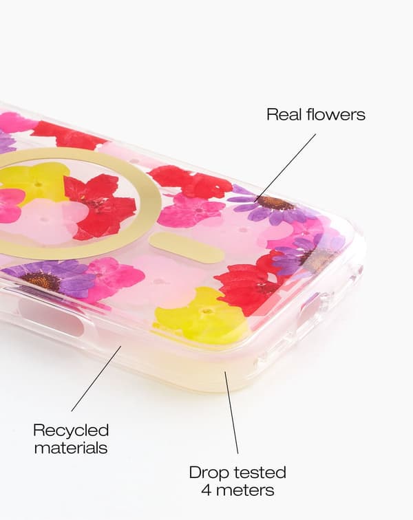 Clear Case MagSafe iPhone 17 Tropical Floral