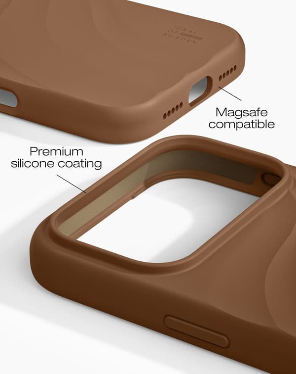 Soft Swirl Silicone Case MagSafe iPhone 17 Pro / 18 Pro Salted Caramel