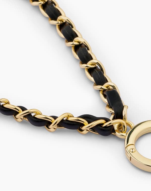 Phone Wristlet Strap Noir Gold