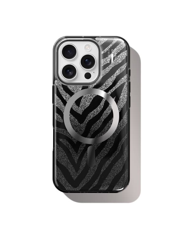 Clear Case MagSafe iPhone 16 Pro Zebra Mystique