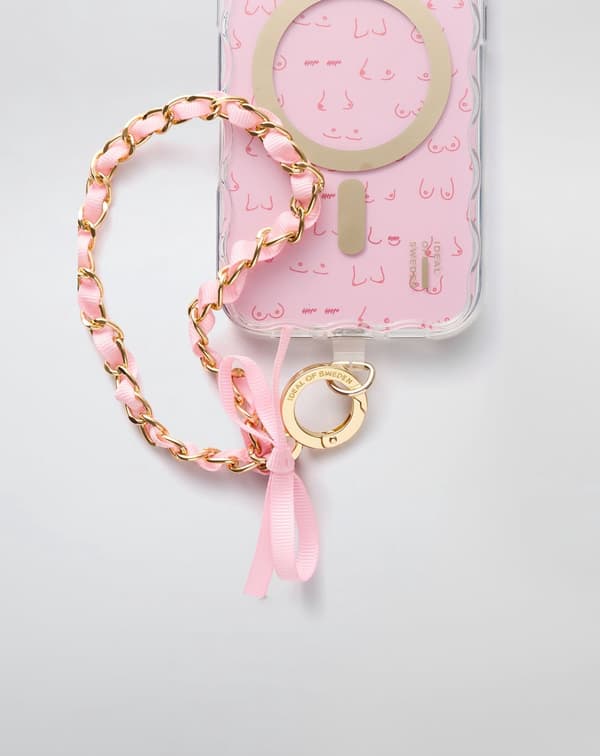 Phone Wristlet Strap Pink Ribbon