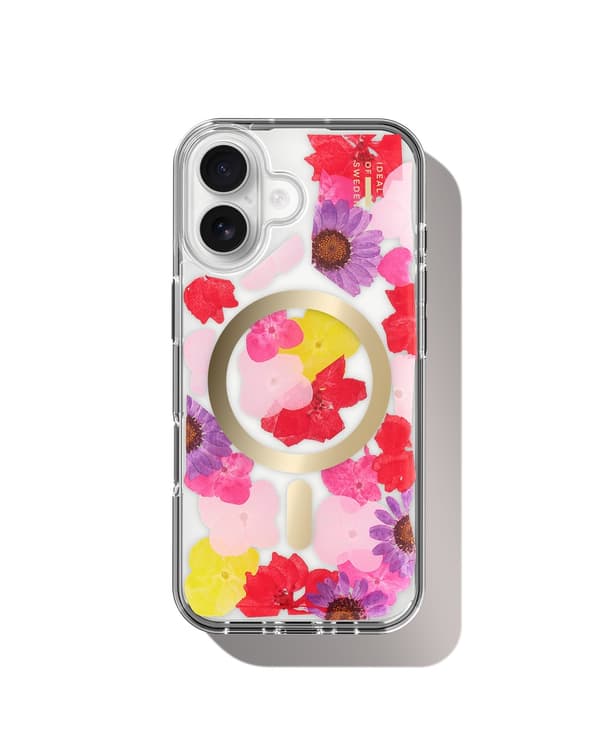 Clear Case MagSafe iPhone 16 Tropical Floral