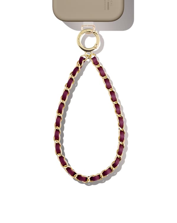 Phone Wristlet Strap Cherry Gold