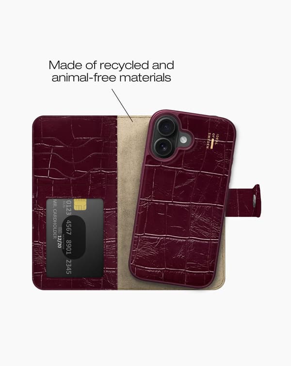 Magnet Wallet+ MagSafe iPhone 16 Fine Wine Croco