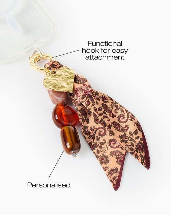 Bag Charm Paisley Scarf