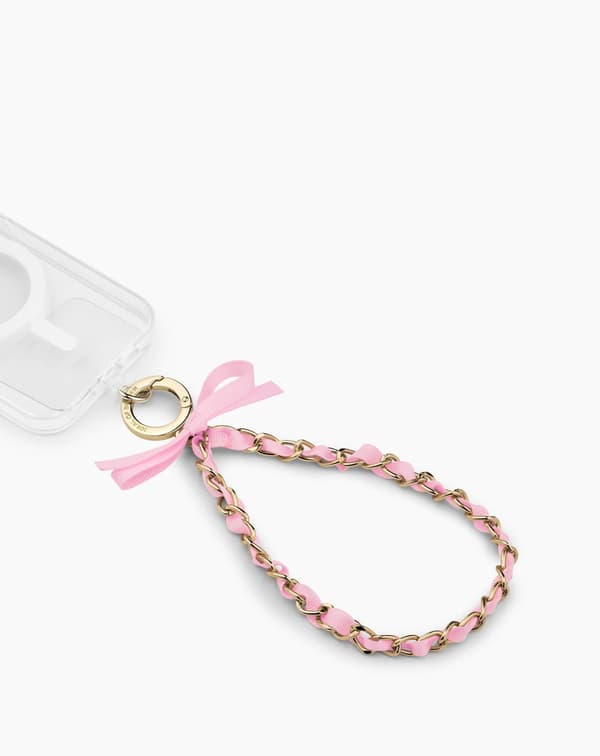 Phone Wristlet Strap Pink Ribbon