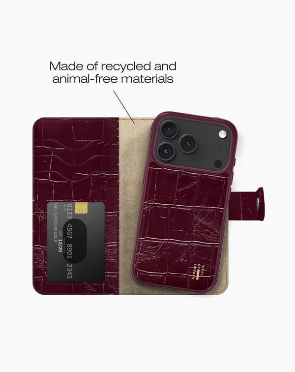 Magnet Wallet+ MagSafe iPhone 17 Pro / 18 Pro Fine Wine Croco