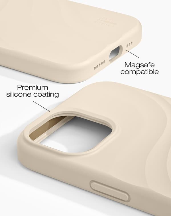 Soft Swirl Silicone Case MagSafe iPhone 13 / 14 / 15 / 16e / 17e Cloud Dancer