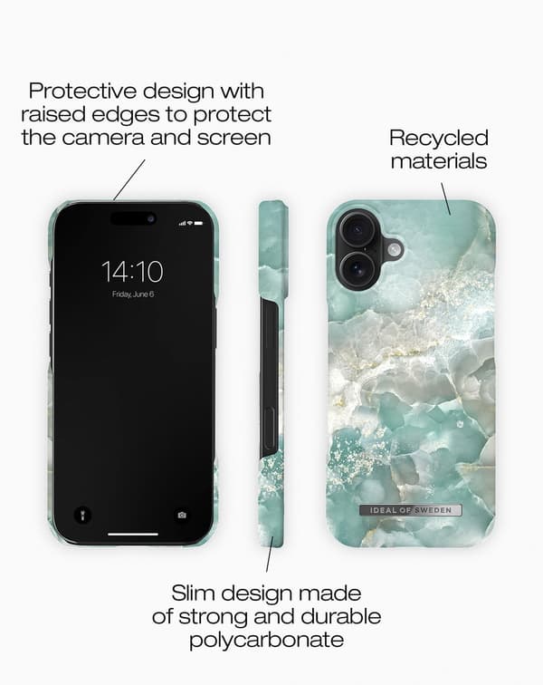 Printed Case iPhone 16 Plus Azura Marble