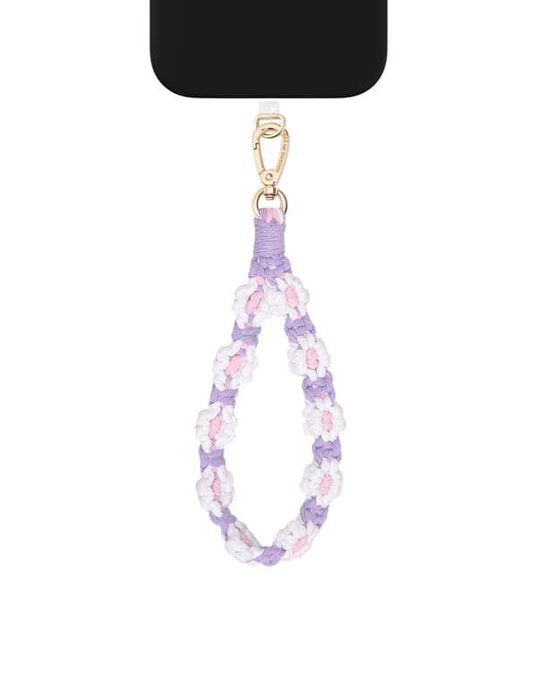 Phone Wristlet Strap Crochet Flower