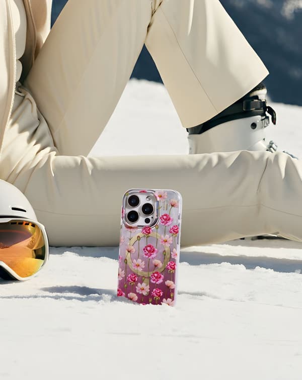 Mirror Case MagSafe iPhone 17 Pro / 18 Pro Rose Blush Floral