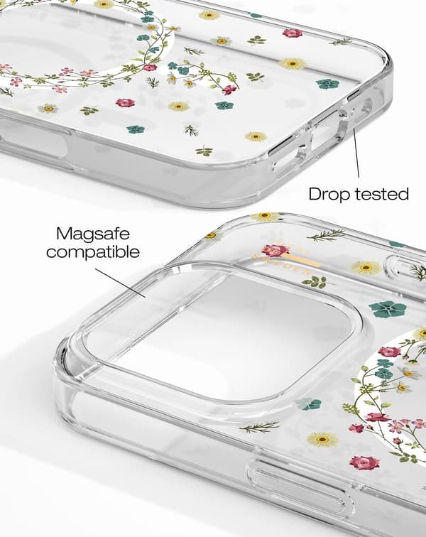Clear Case MagSafe iPhone 16 Pro Petite Floral