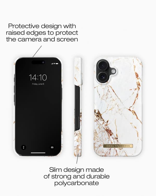 Printed Case MagSafe iPhone 16 Plus Carrara Gold