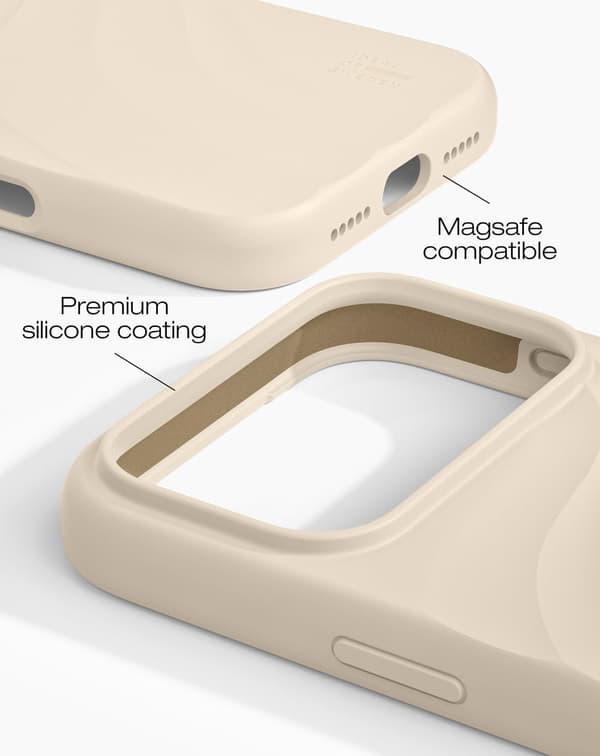 Soft Swirl Silicone Case MagSafe iPhone 17 Pro Max / 18 Pro Max Cloud Dancer