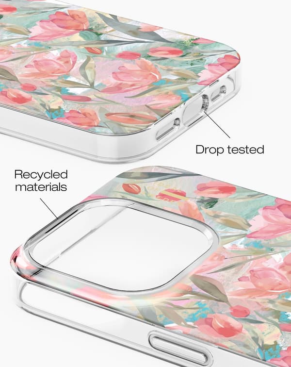 Clear Case iPhone 15 Pro Tulip Bloom