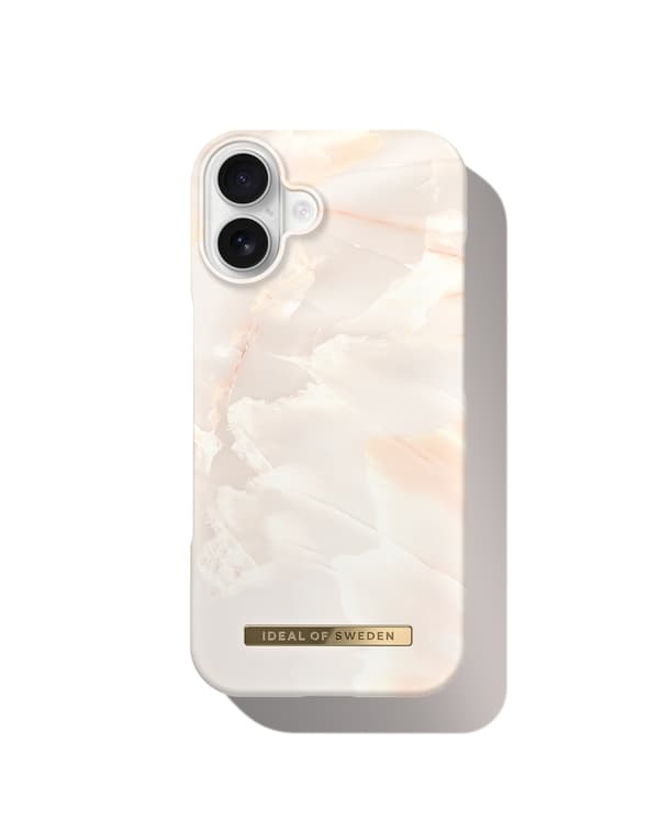 Printed Case iPhone 16 Rose Pearl Marble