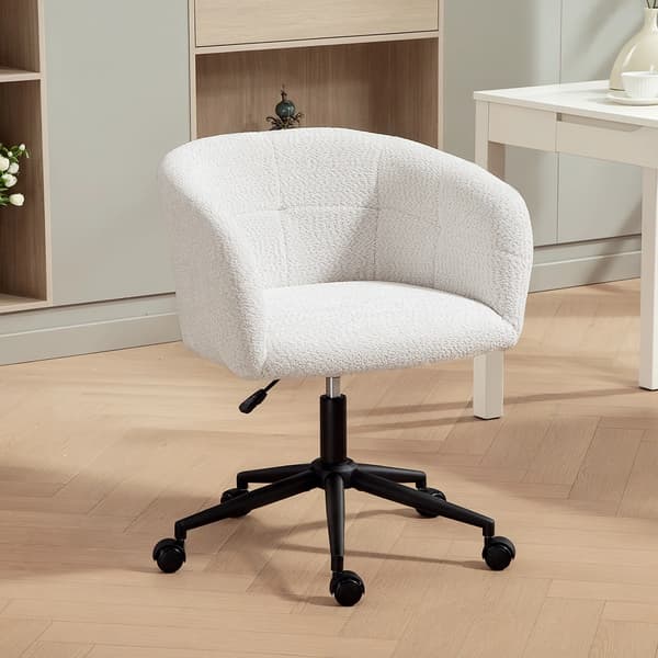 Kontorstol, Sk`l Design, Justerbar Hajde, Polyester & Stal, Creme/Sort