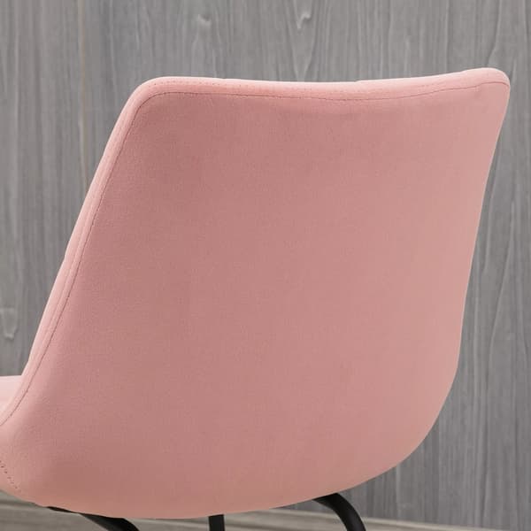 Matsalsstol (2-pack), Retrodesign, Rosa sammet, Metallben