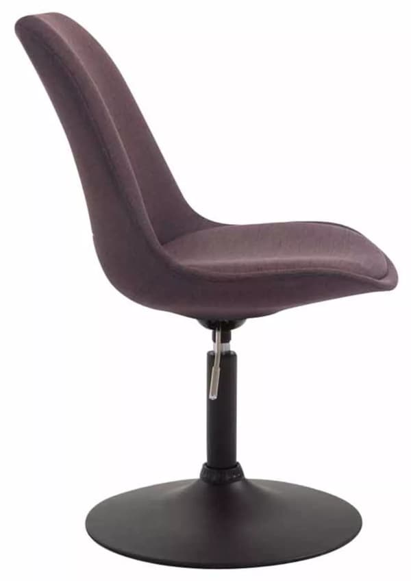 Set med 4 Maverick bruna tygmatstolar med metallbas