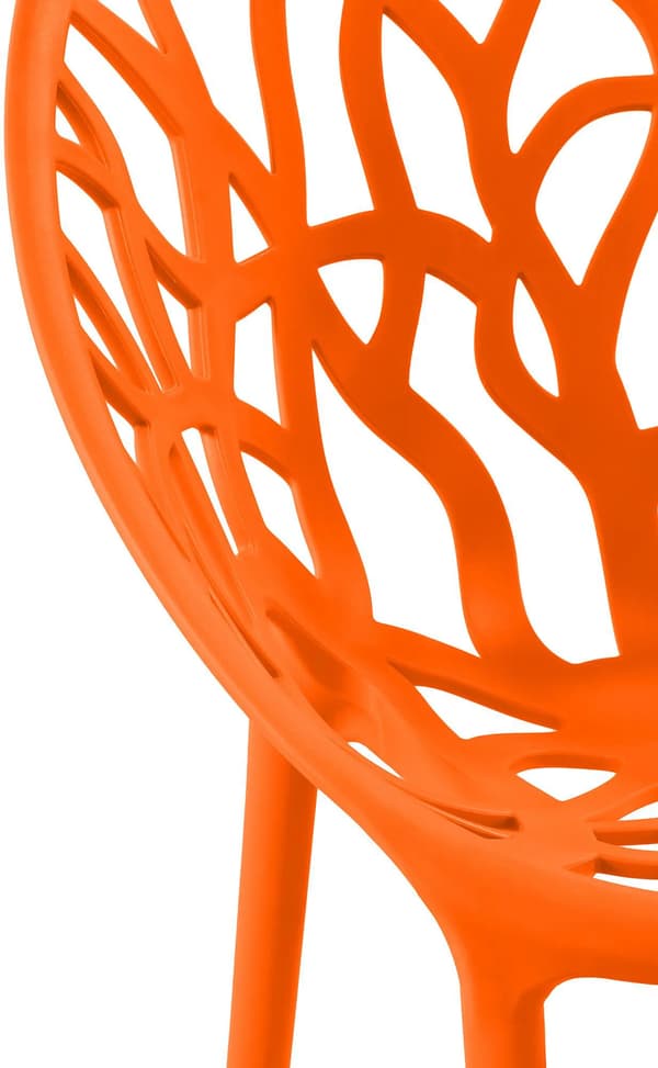 Sæt med 4 orange stabelbare havestole - Hope Model