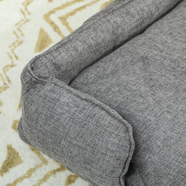Hundesofa, Mørkegrå Polyester, Vaskbart Betræk, 96 x 66 x 24 cm