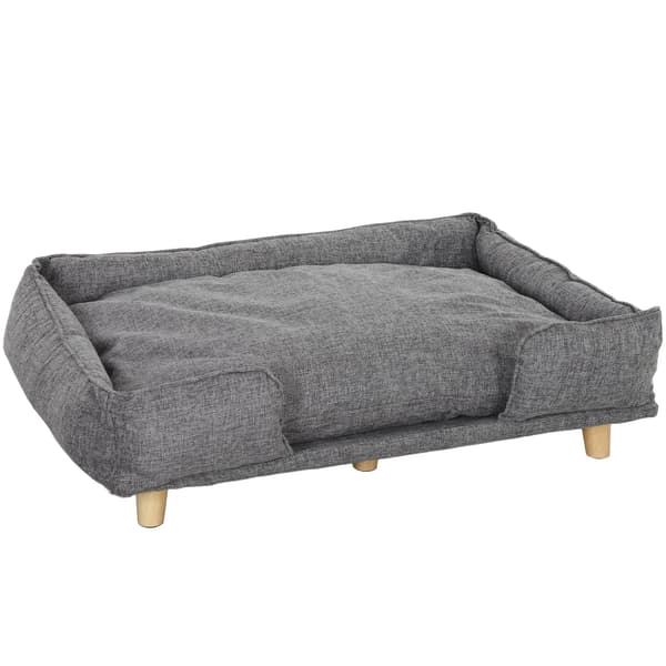 Hundesofa, Mørkegrå Polyester, Vaskbart Betræk, 96 x 66 x 24 cm