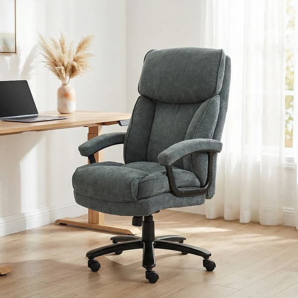 Ergonomisk Kontorstol i Grå Polyester, 200 kg Kapacitet