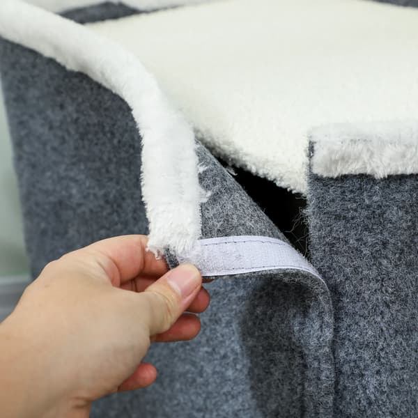 Kradsetræ til Katte, 2-etagers med Top Liggeflade, Sisalstolper, Grå, Polyester