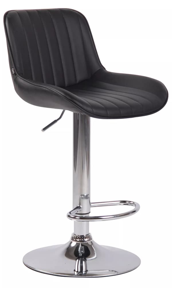 Set med 2 Lentini Barstolar, Konstläder, Krom