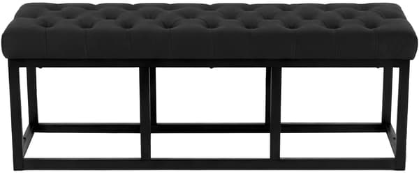 Polson-samettipenkki, musta metallirunko, 120cm